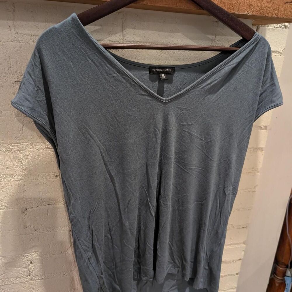 Universal Standard Women's Blue and Grey Blouse